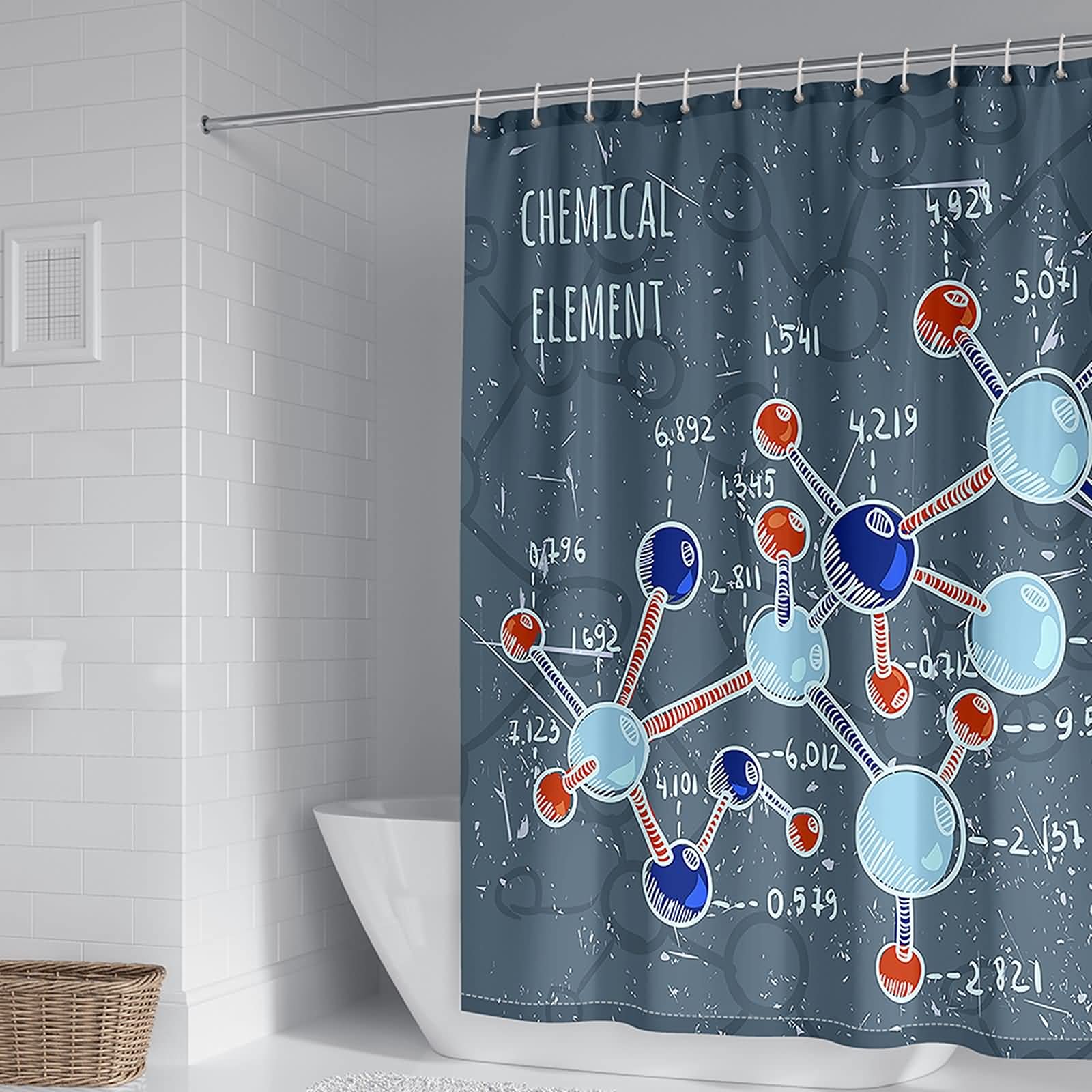 Rideau de douche 180x200cm polyester KnSam pour une salle de bain moderne