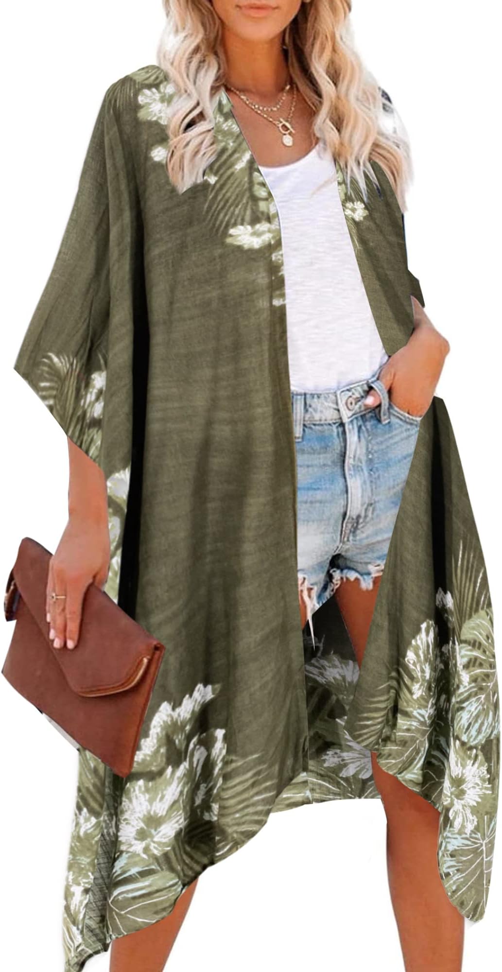 Moss RoseWomen Summer Bikini Kimono Bathing Suit Cover Ups for Swimwear