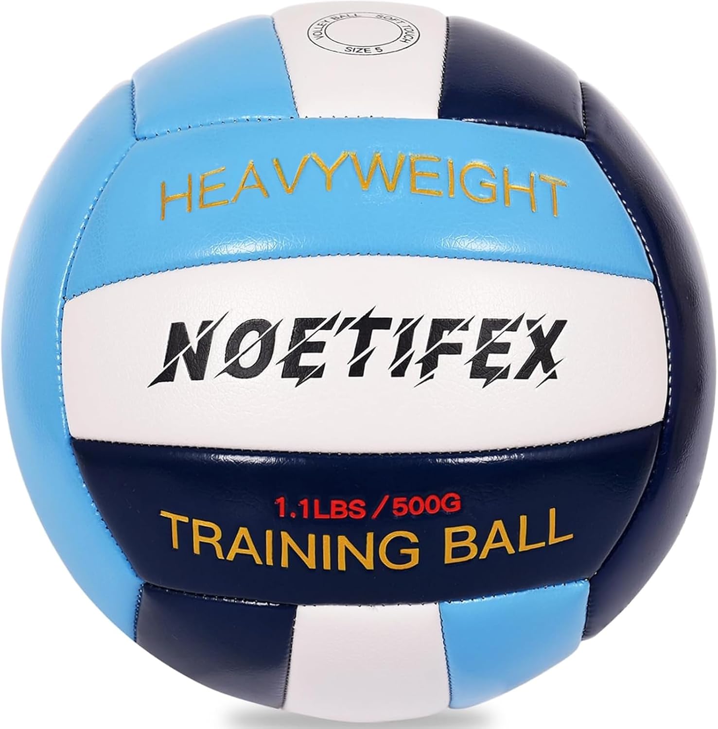 1.1LBS Heavy Weight Volleyball Size 5 Official Setter Training Volleyball for Adults, Durable PU Indoor Outdoor Volleyball Trainer, Spike & Passing Practice Ball for Skill Improvement