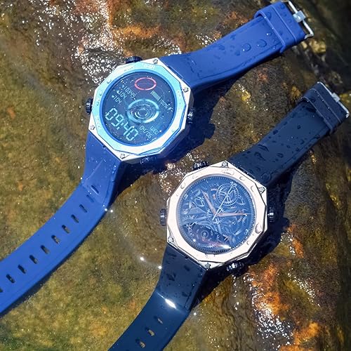 Miniatura 7 de Relojes inteligentes militares para hombre, 5 ATM, impermeable, ultra resistente, con llamadas Bluetooth, monitor de salud, podómetro, batería extra