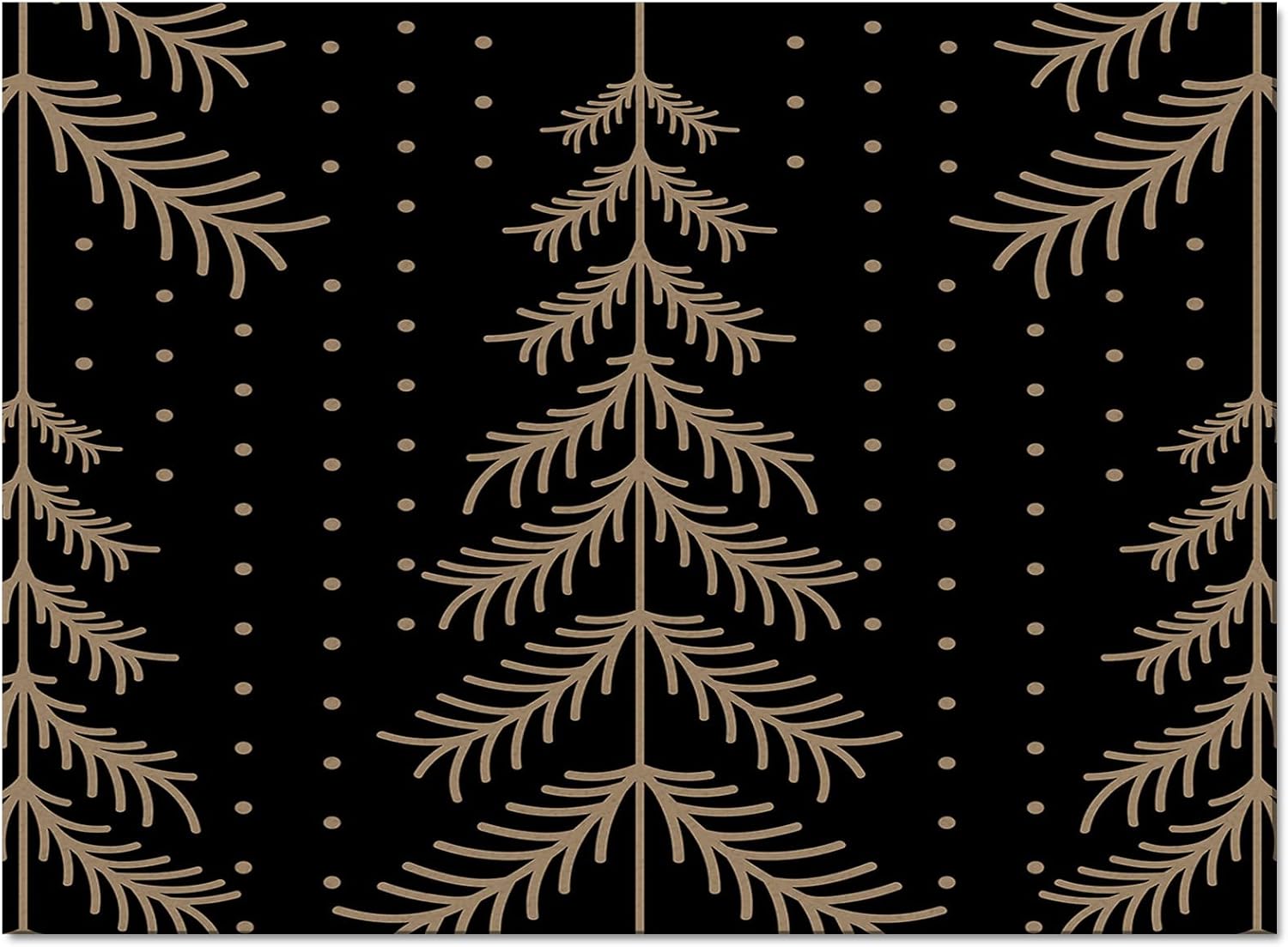 Christmas Area Rug 5 x 8, Washable Bedroom Rug Non-Slip Kitchen Rugs Non Shedding Floor Cover Mat Runner Rug for Living Room Dining Room Outdoor Carpet Merry Christmas Tree Winter Black
