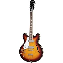 Epiphone Casino Archtop Hollowbody Lefty, Vintage Sunburst with Bag