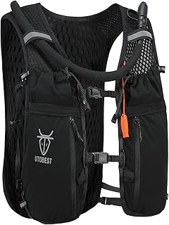 UTOBEST Running Vest Lightweight Hydration Pack 10L UTR110 | 7 Pockets,Large Phone Holder,Max Breathability For Summer,Comfort Fit,Dual Hydration System,for Trail,Marathon,Hiking