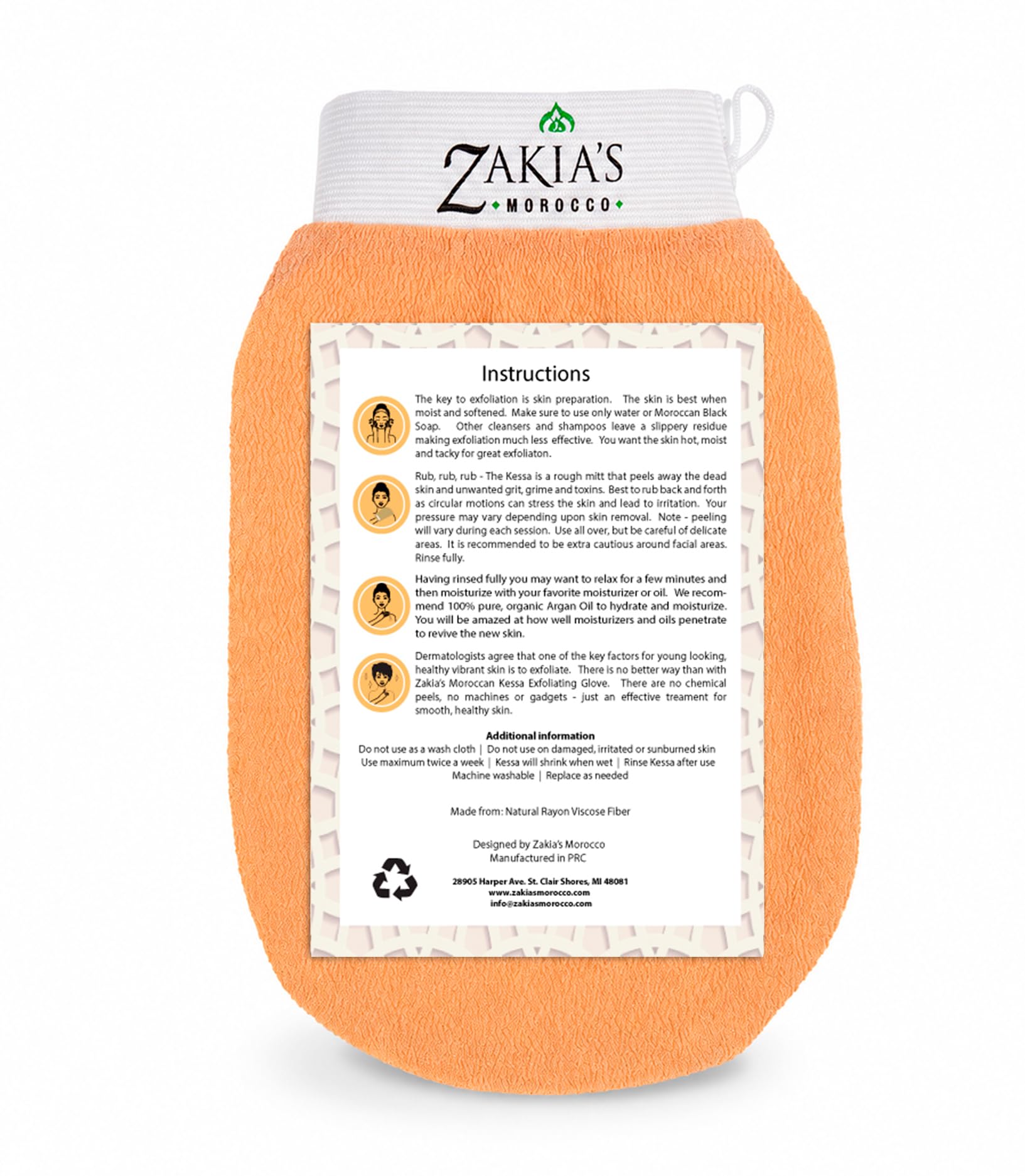 Kessa Hammam złuszczająca rękawica Zakia's Morocco