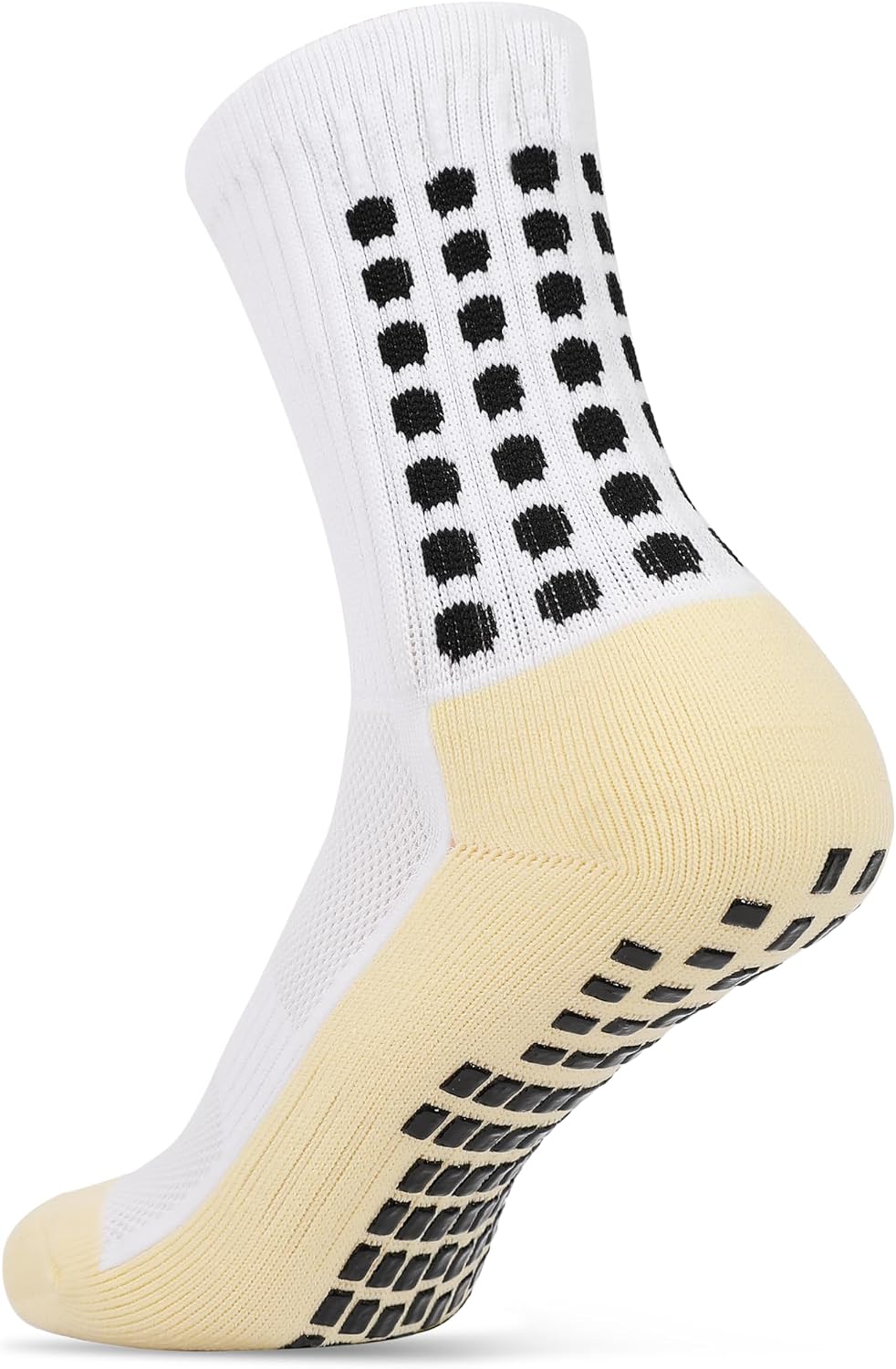 Men's Soccer Socks - Non Skid Anti Slip Socks for Football Basketball Hockey Rugby Sports 5 Pair
