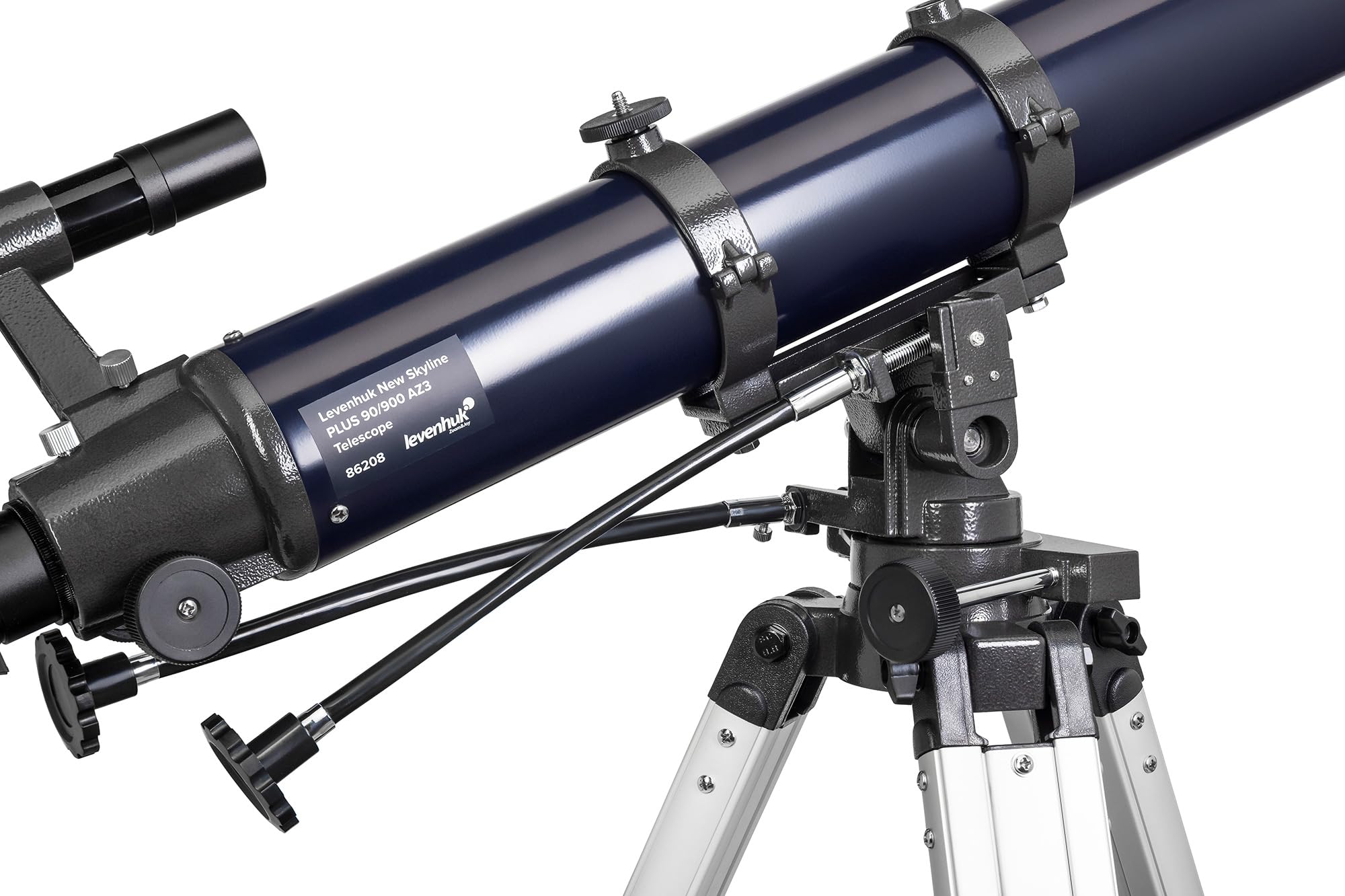 Levenhuk New Skyline Plus 90/900 AZ3 Telescopio Refractor Acromático con Montura Altacimutal AZ3, Trípode Ajustable Incluido, para Astrofotografía, Observación Objetos Cielo Profundo