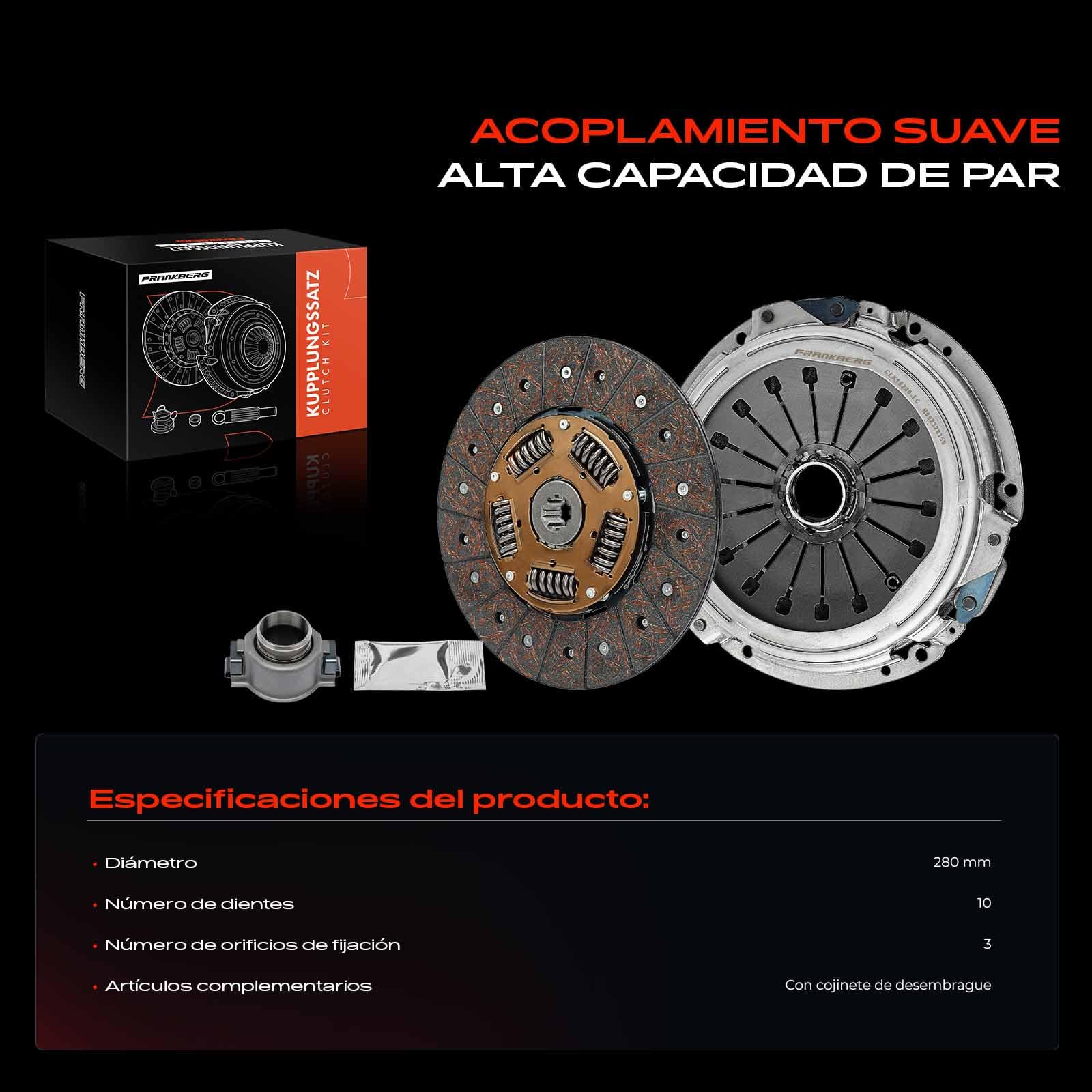 Frankberg Kit de embrague 504132388 | Compatible con: Caja diaria III, Plataforma/chasis Daily III, Plataforma/chasis de transporte diario IV