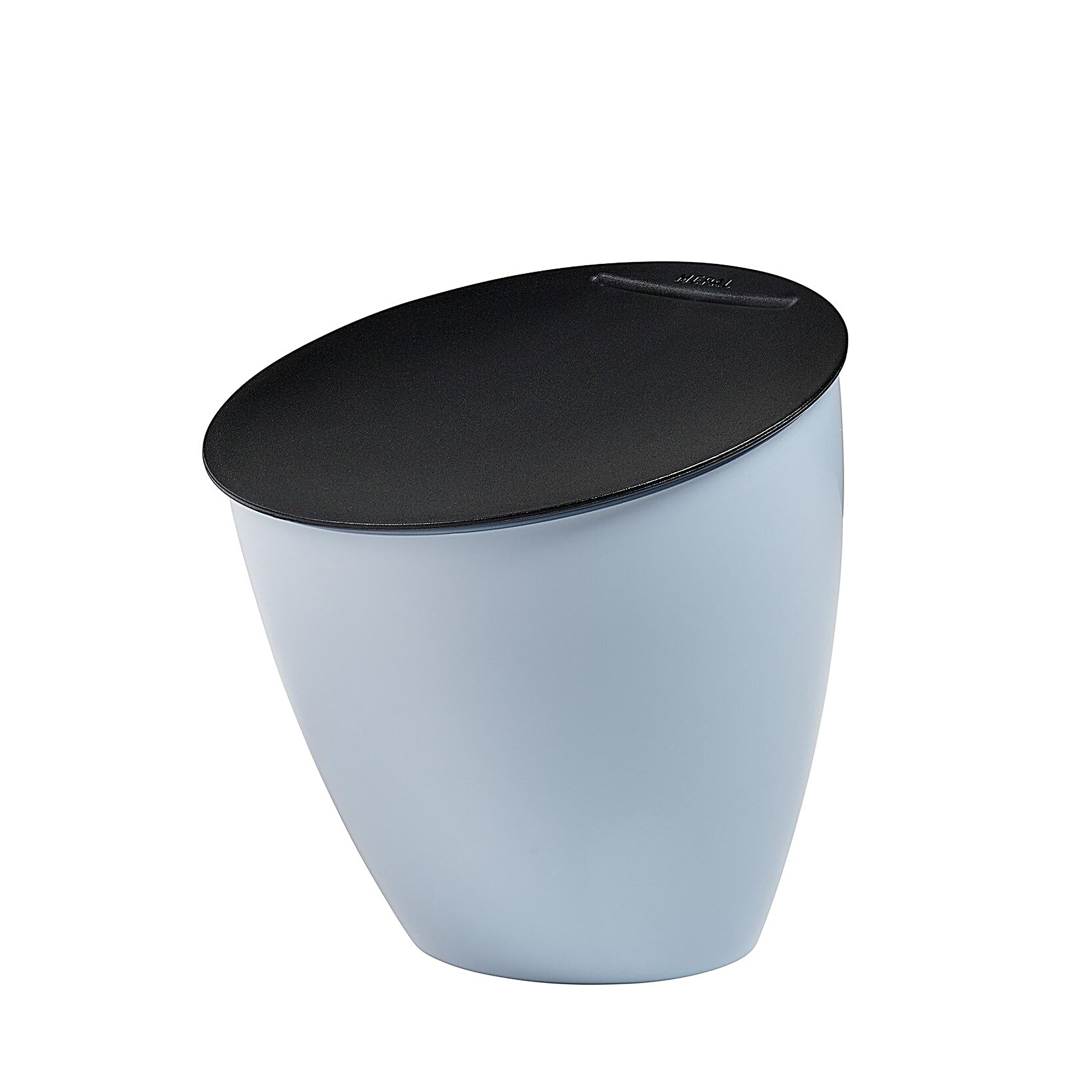 Mepal - Küchenabfalleimer Calypso - Kleiner Mülleimer mit Deckel - Komposteimer Küche - Ideal für die Küchenorganisation - Küchenhelfer & Spülmaschinenfest - 2200 ml - Nordic Blue