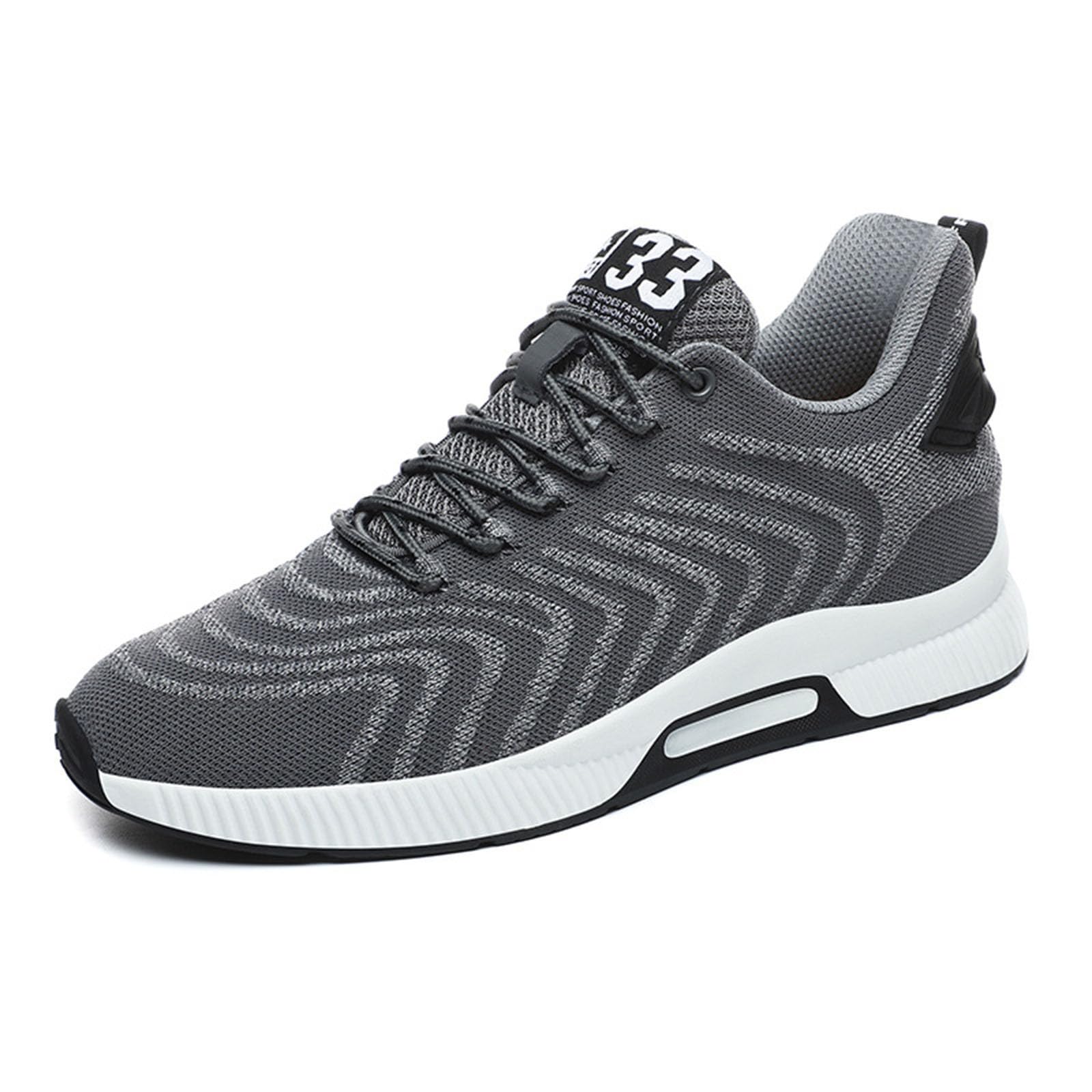 Elevator - Zapatos para hombre de 10 cm, transpirables, de malla, con cordones, informales, ligeros, para caminar