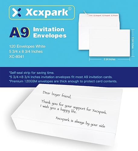 Vista 54 de 200 sobres de invitación imprimibles A6 de 4.75 x 6.5 pulgadas, sobres de papel blanco autosellados de 120 GSM para invitaciones, papeles, fotos