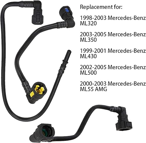 Miniatura 4 de Kit de 3 piezas de repuesto de manguera de filtro de combustible para W163 ML320 ML430 ML55 AMG Reemplazar 1634702864 1634702964 1634703764