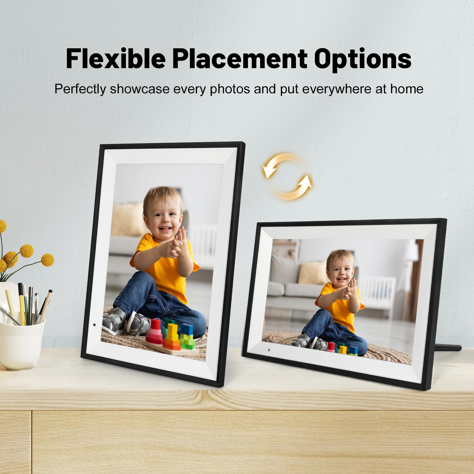 Cornice per foto digitale da 10,1 pollici con 32 GB di memoria, cornice digitale con touchscreen Full HD 1280 * 800 IPS, WiFi Smart Frame Condividi foto e video istantaneamente da qualsiasi luogo