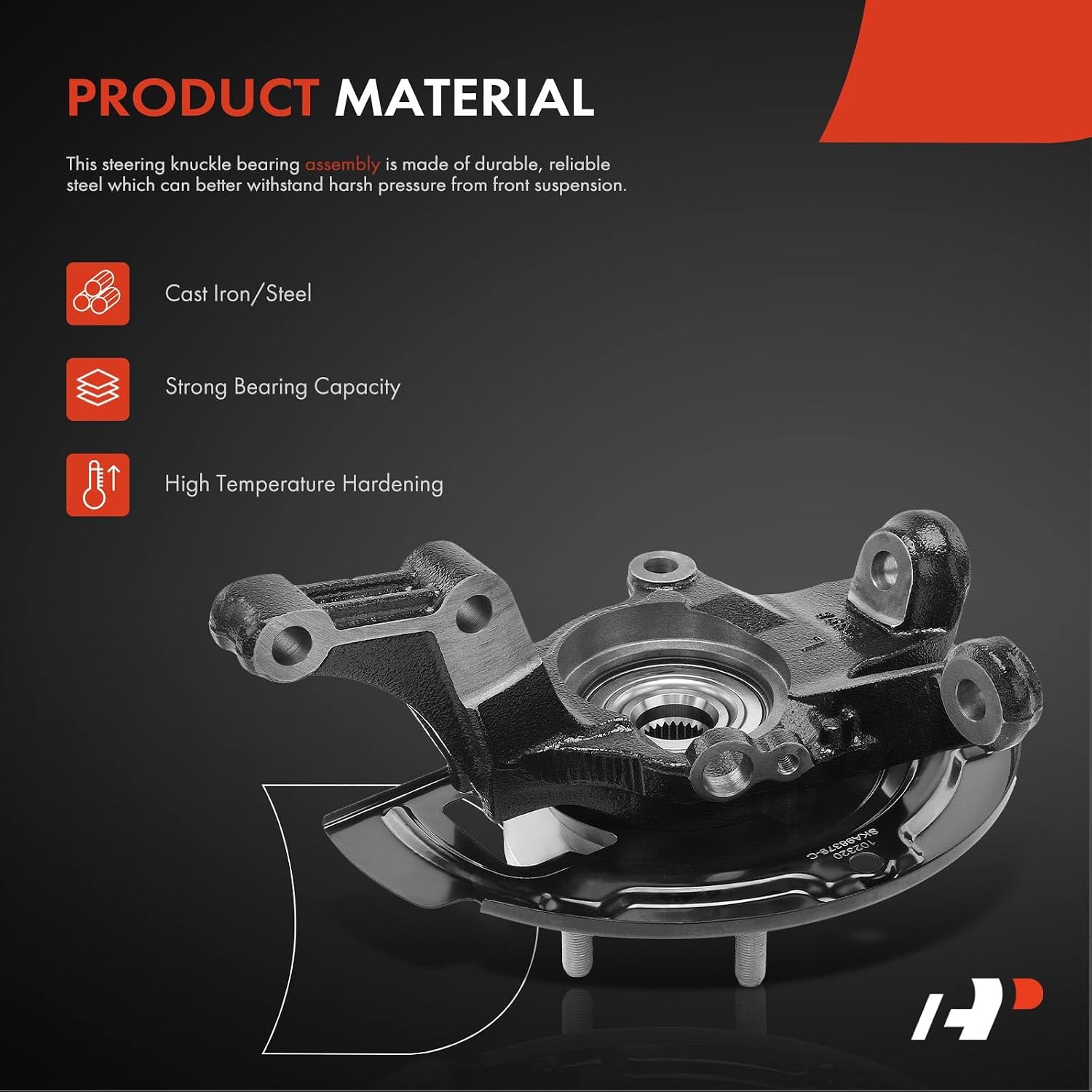 A-Premium Front Left Steering Knuckle & Wheel Bearing Hub Assembly Compatible with Nissan Altima 2002 2003 2004 2005 2006, L4 2.5L, with 5-Lug, Driver Side