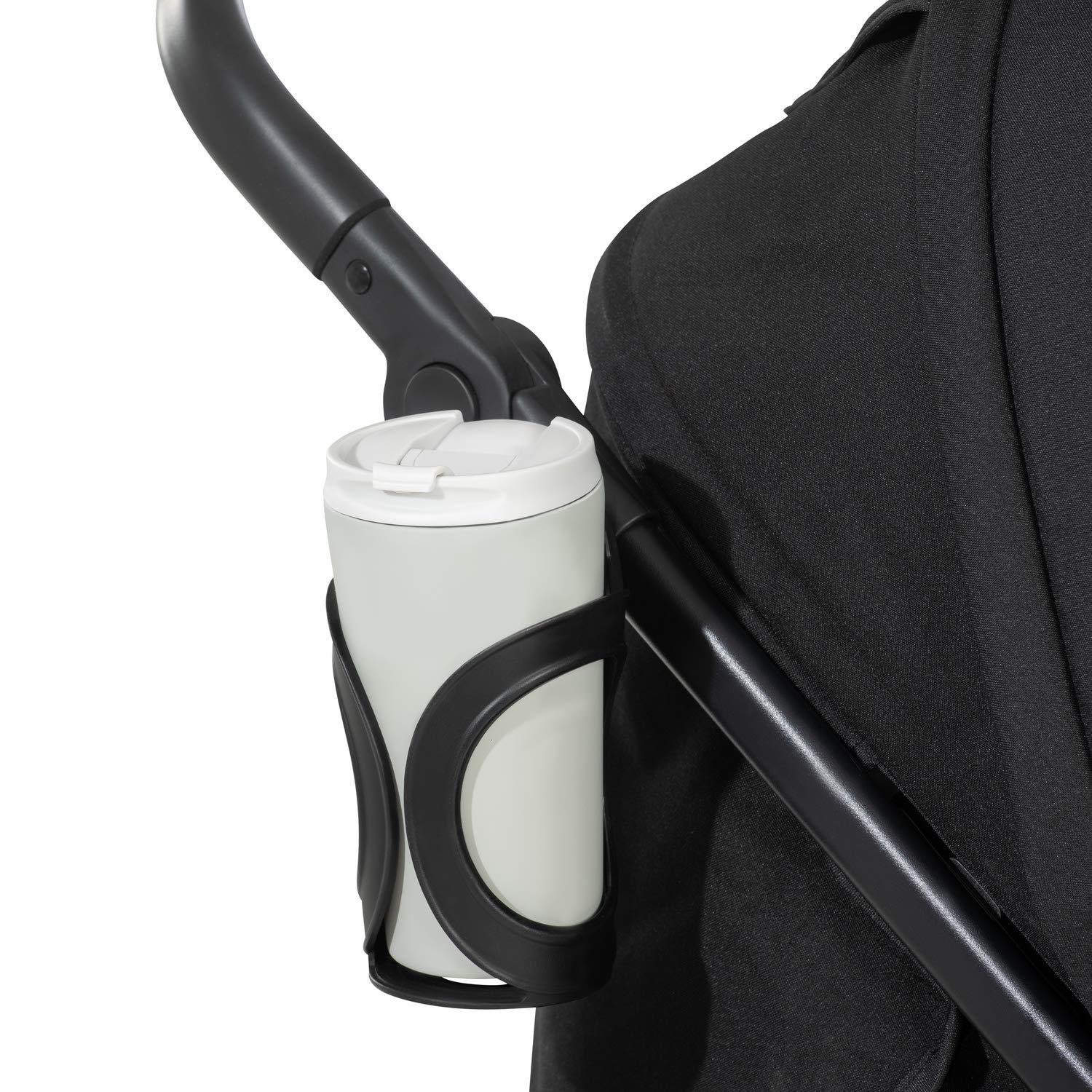 hauck Rapid 4R Plus, Nero - Passeggino Cittadino dalla Nascita fino a 22 kg, Pieghevole con una Mano, Ruote di Gomma Ammortizzate, Maniglione Regolabile, Cappotta UPF 50+, Portabibite Incluso