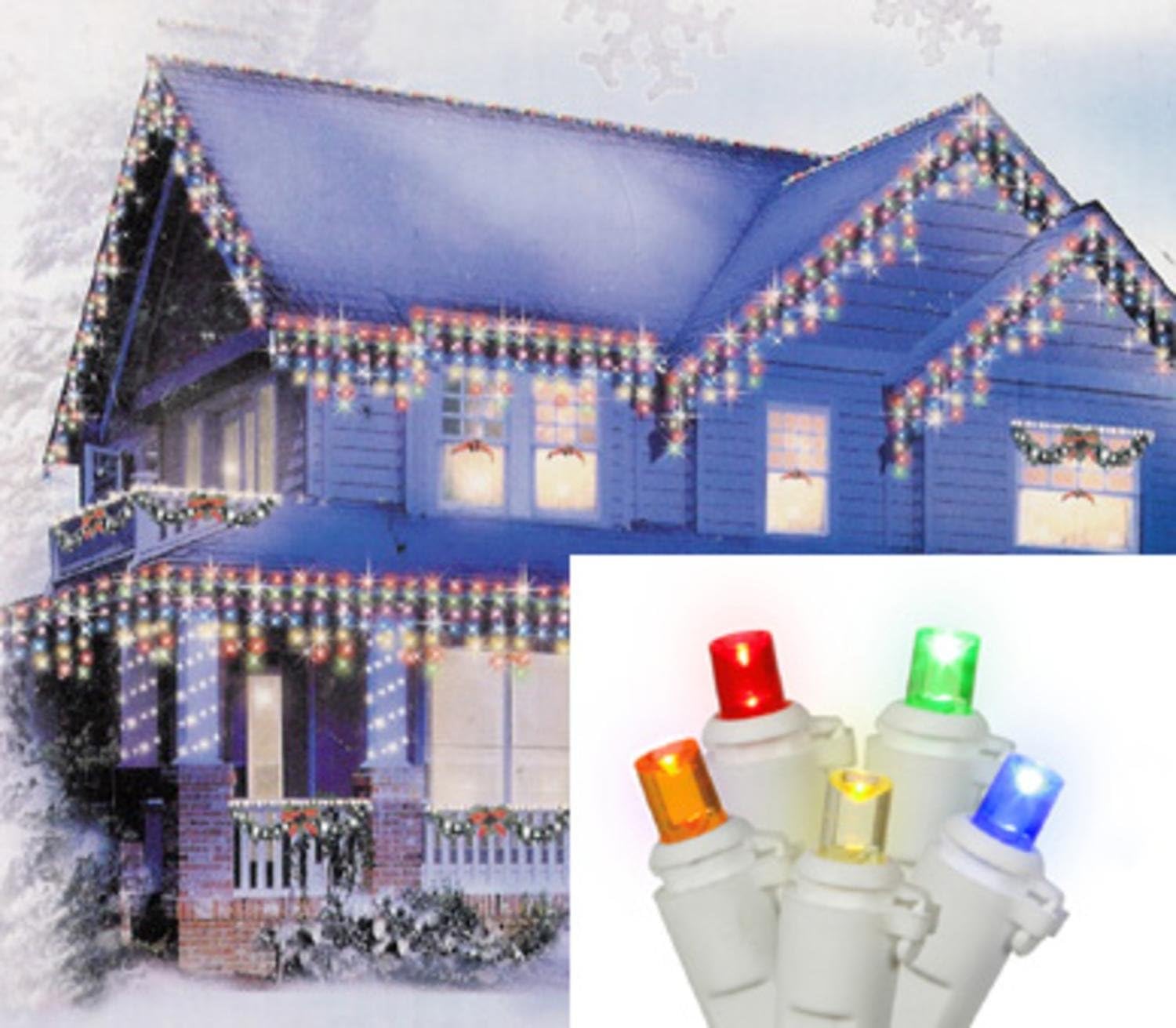 Amazon.com: Sienna Set of 70 Multi-Color LED Wide Angle Icicle