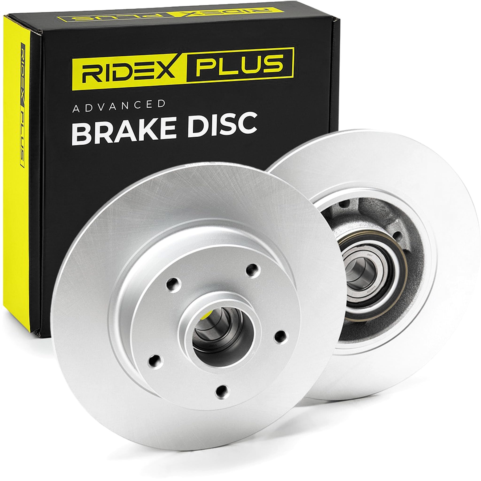 RIDEX PLUS 82B0990P 2x Disco freno Posteriore con mozzo portaruota con anello sensore magnetico integrato con cuscinetto ruota Compatibilità con RENAULT Clio 4 Hatchback BH