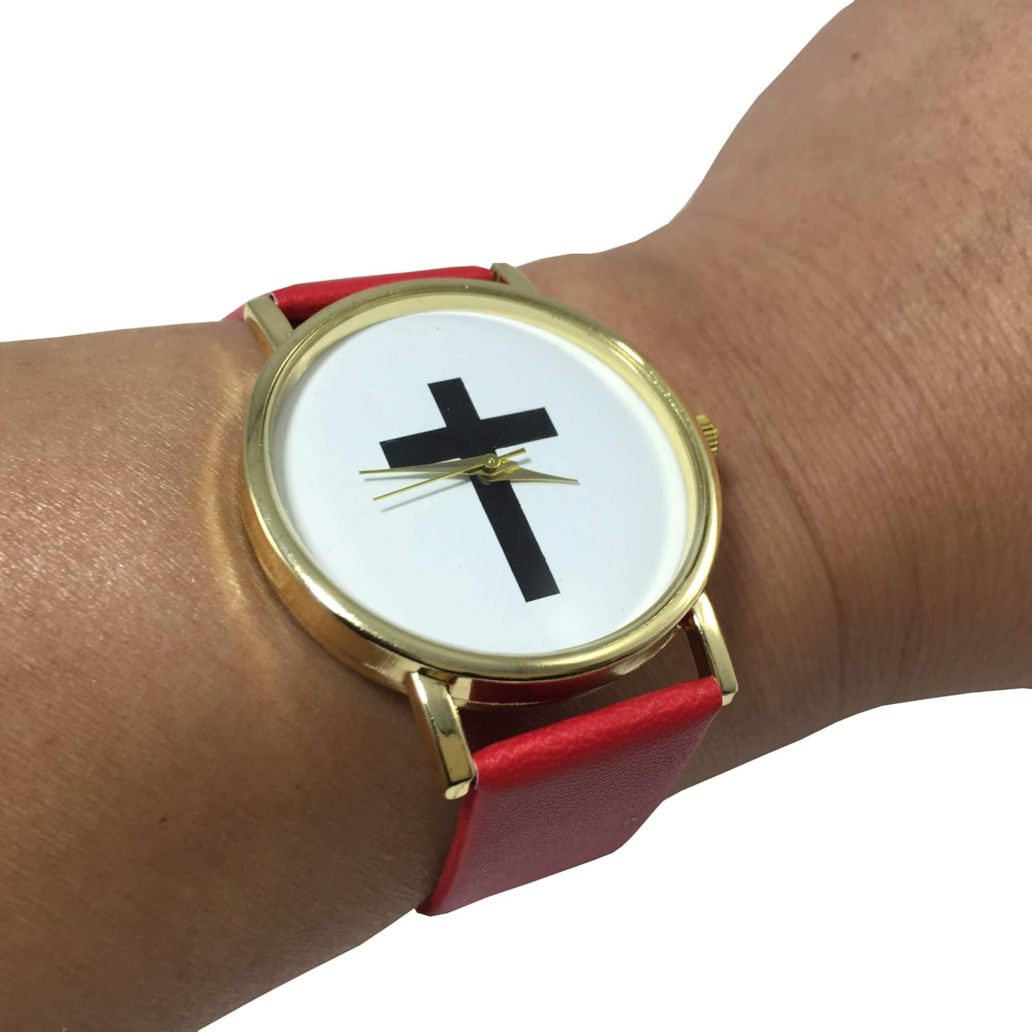 FixtureDisplays® Set of 4 Christian Watch with Cross 13291 13291