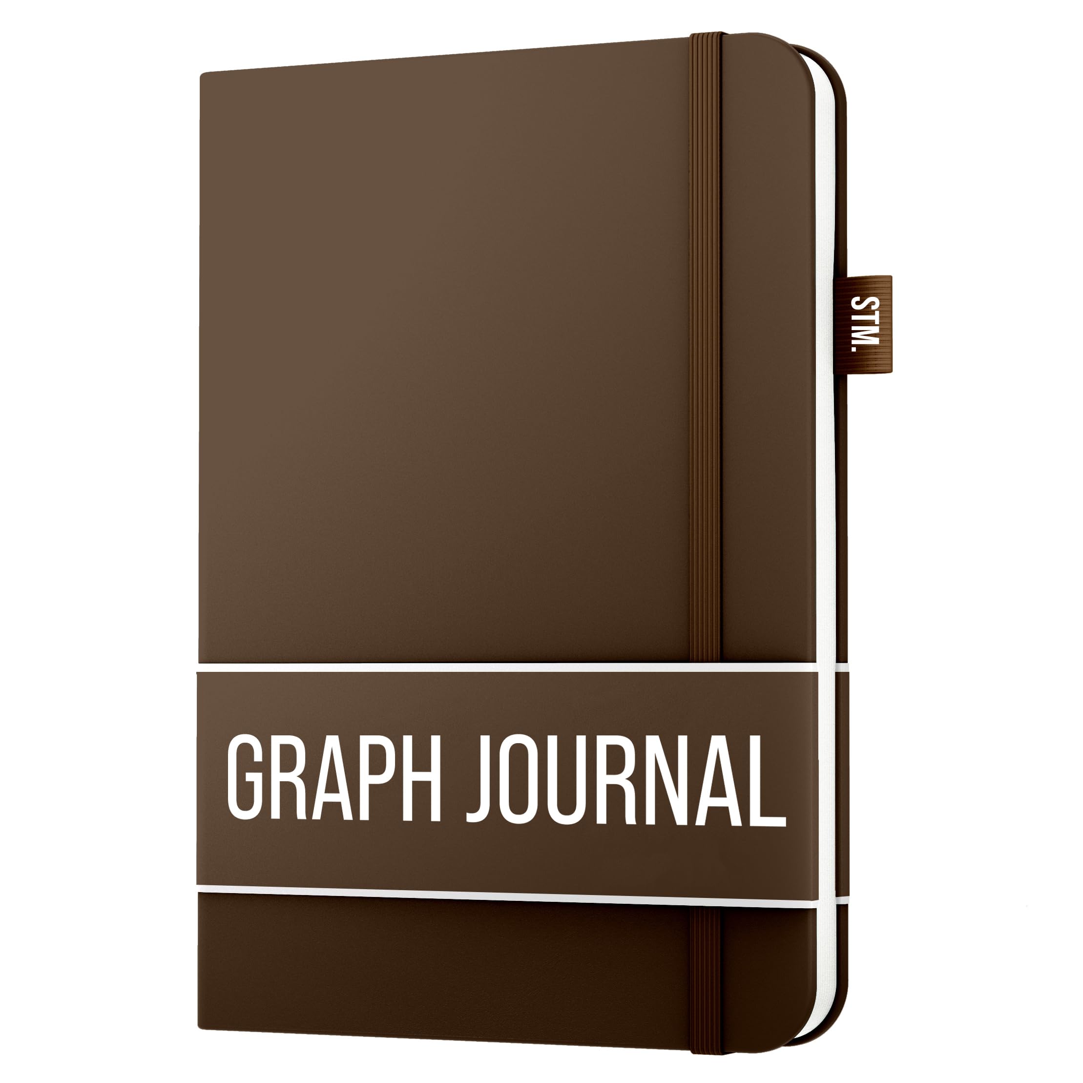 Graph paper Notebook for writing | 150 pages A5 Squared notebook, 120gsm Thick Paper with Sticky Notes, pen holder, band, (V) leather hard cover| Scribbles That Matter graph notebook, 5.75x8.2 inches