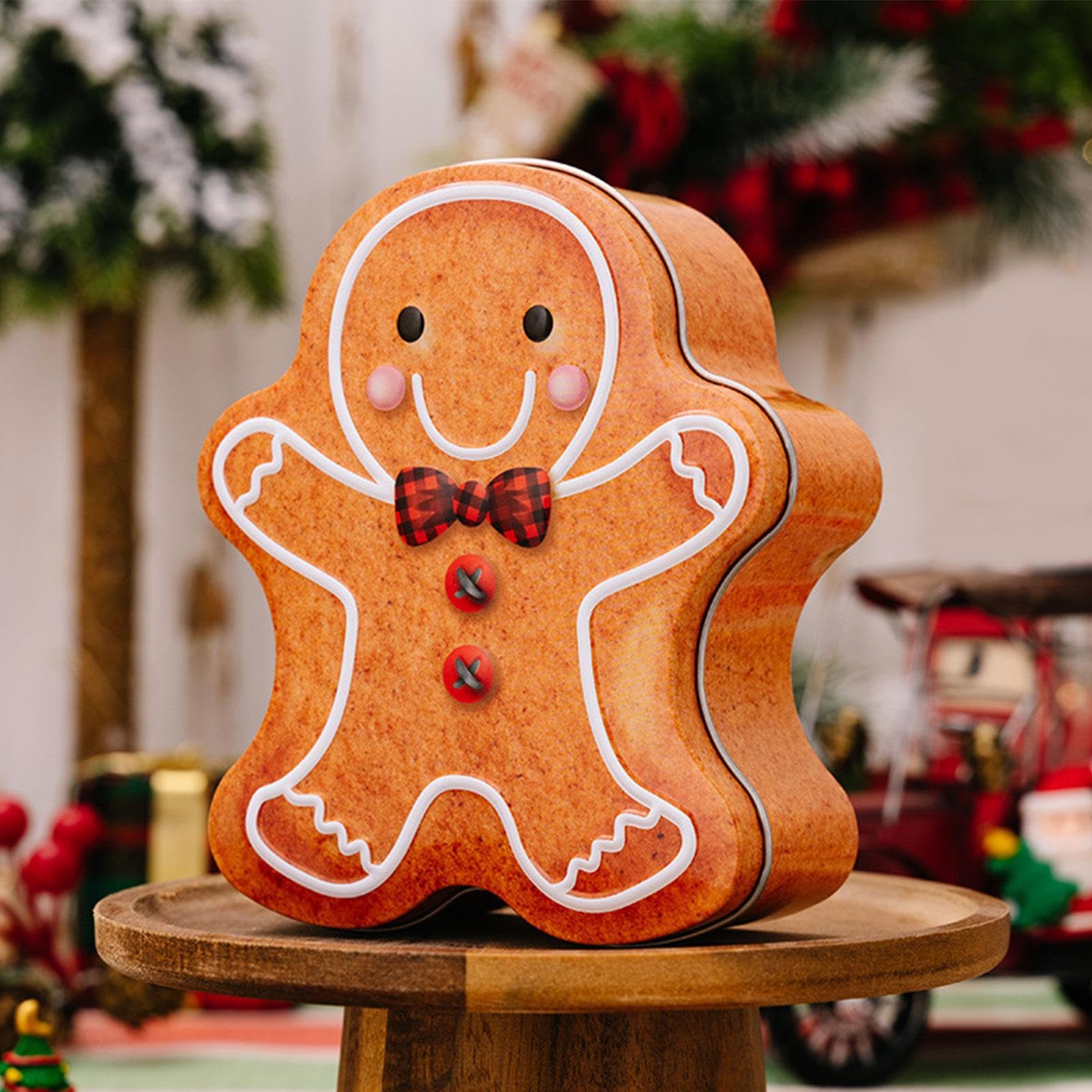 Amazon｜クリスマスクッキー容器 - ジンジャーブレッドマン