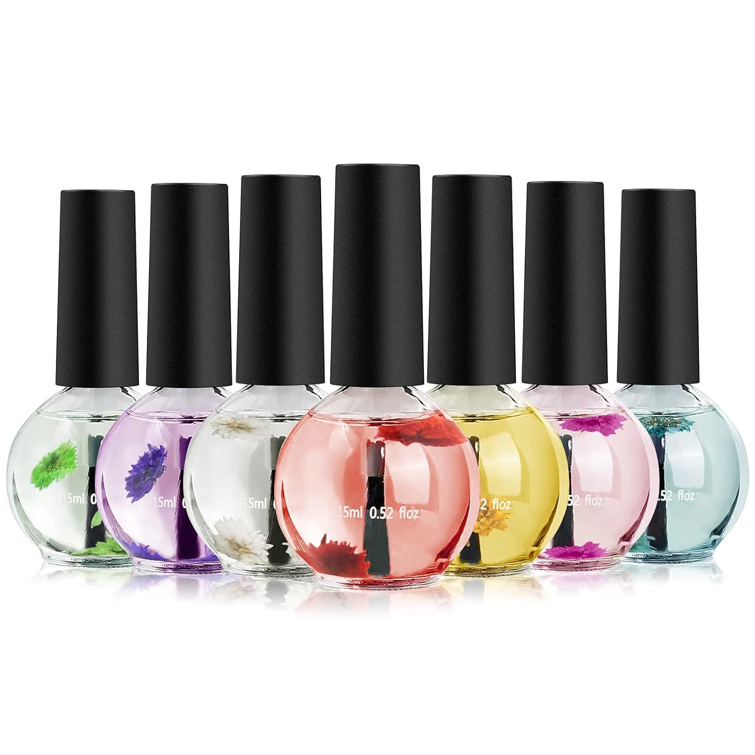 KYDA 7 Bottles Nail Nutrition Oil Set,Moisturizing Dried Flower Nutrient Oil Nail Edge Care Oil Nail Softener&Enhancer,Repair Nail Cuticle and Damaged Nails : Beauty & Personal Care