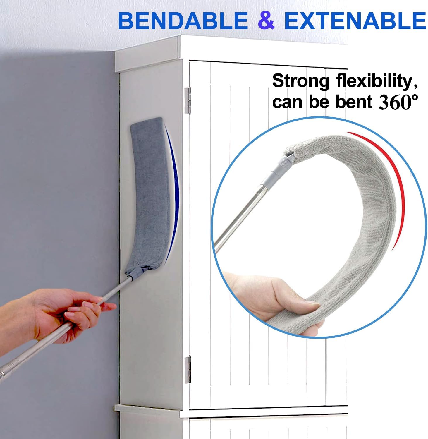 Dust Cleaner Microfiber Duster, Gap Dust Cleaning Artifact with Extens