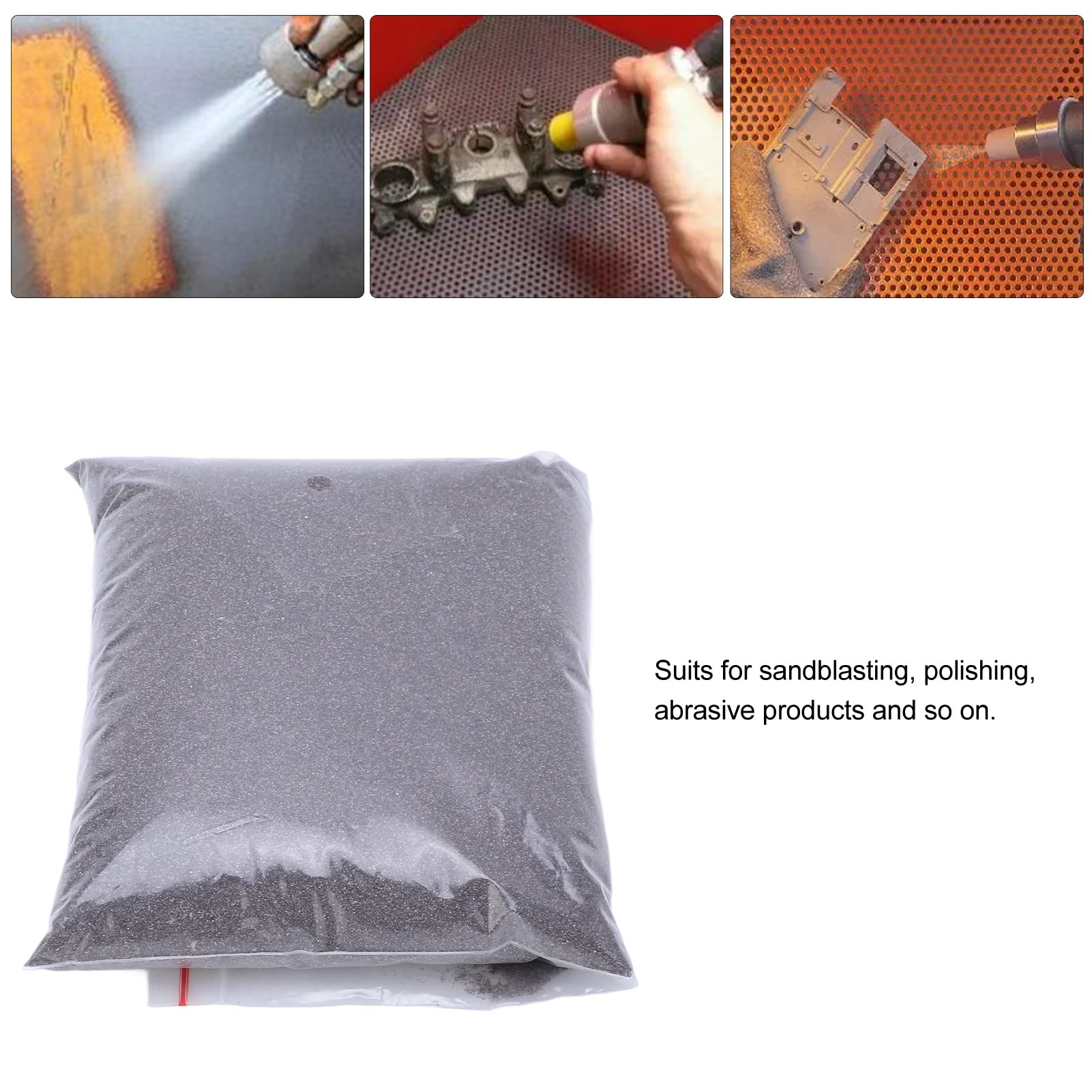 Oxyde D'aluminium Marron 1KG, Média de Sablage en Oxyde D'aluminium, Média Abrasif pour le Sablage et le Polissage (60 grains)
