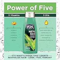 Vista 3 de Alberto VO5 - Champú acondicionador 3 en 1 para hombre, 3 unidades, Fresh Energy, 12.5 onzas