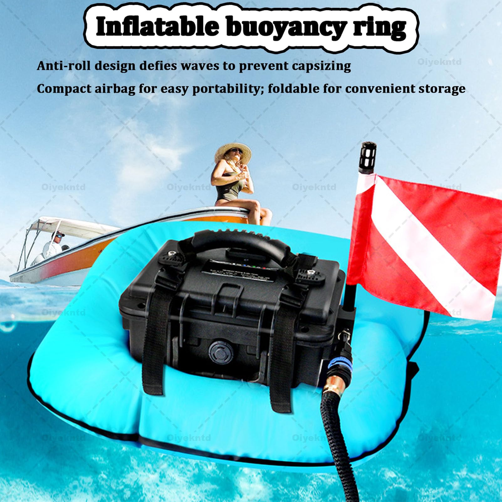 Ventilador de buceo recargable, respiración de buceo de 3/5,5 horas, tanque de buceo portátil, compresor de aire impermeable, para exploración submarina y pesca.,Green-40000mAh
