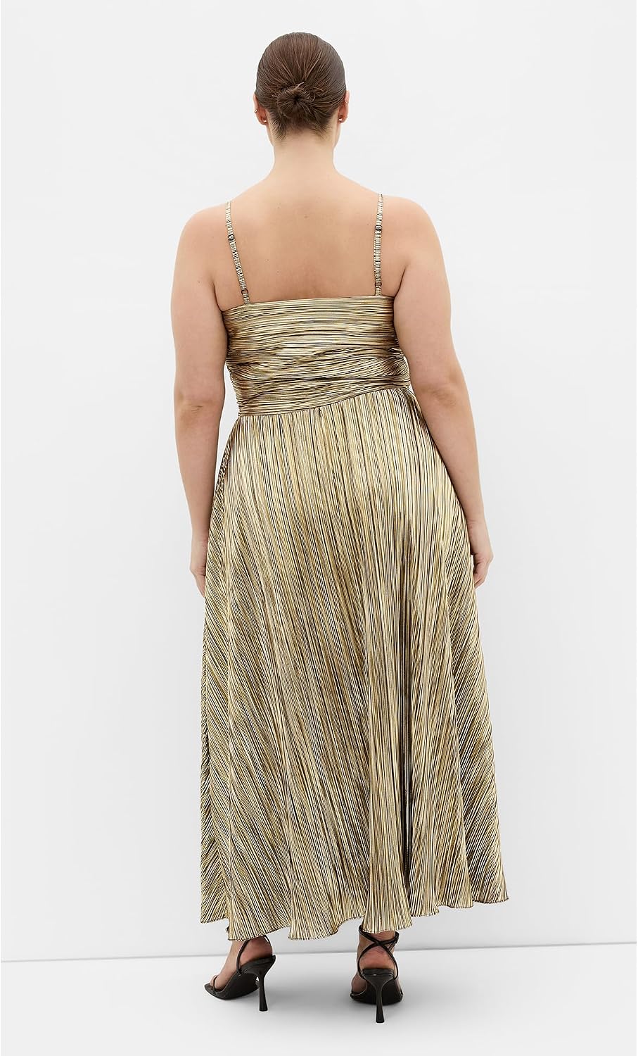 City Chic Plus Size Dress - Kamila Cowl Neck Metallic