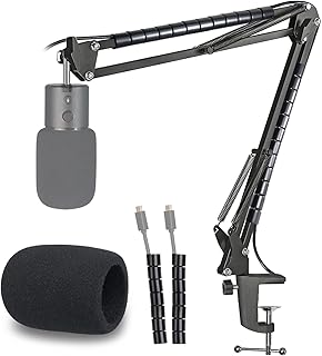 Razer Seiren X Boom Arm with Pop Filter - Mic Stand with Foam Windscreen Cover Compatible with Razer Seiren X Streaming Microphone by YOUSHARES