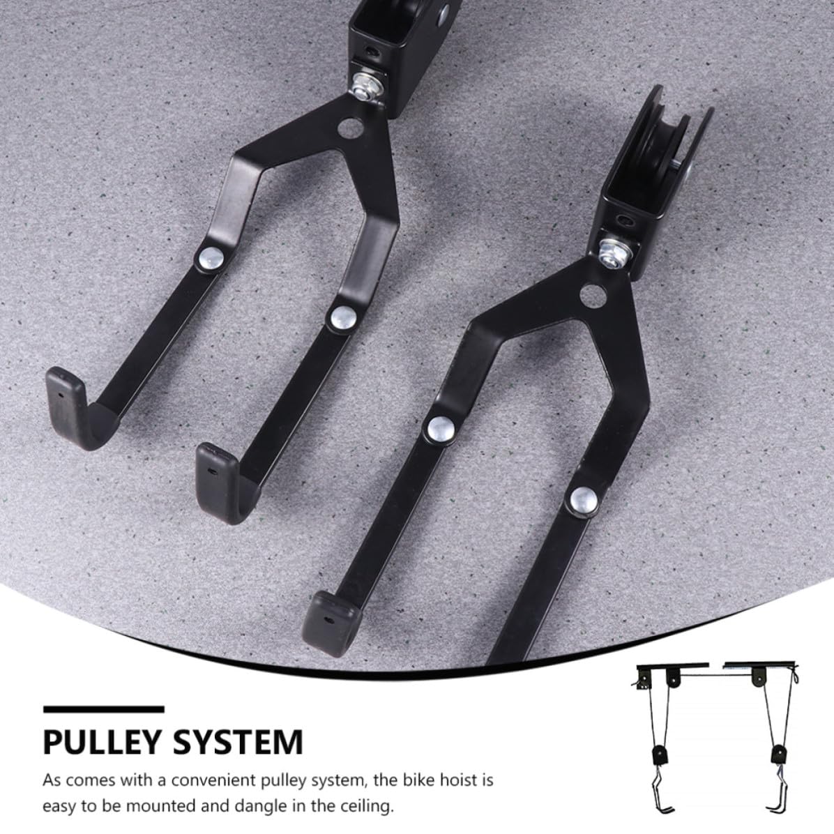Soporte de Pared para Bicicleta de Acero Negro Ganchos
