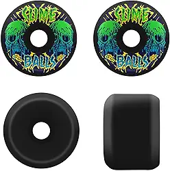 Slime Balls Rodas de skate 60 mm caveira vômito 95A preto