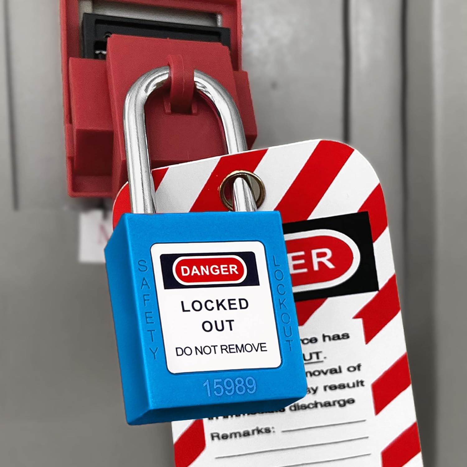 5 Blue Lockout Tagout Locks,Keyed Alike,OSHA Compliant Safety Padlocks for Loto Kits and Stations