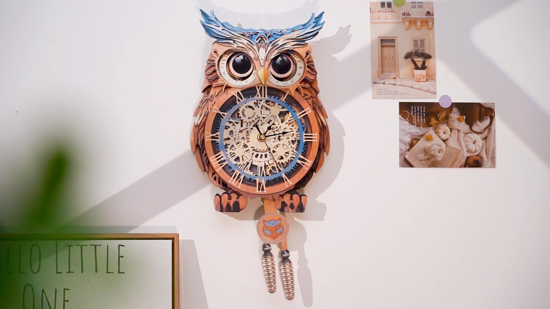 Amazon.com: 3D Wooden Puzzles for Adults Mechanical Owl Clock