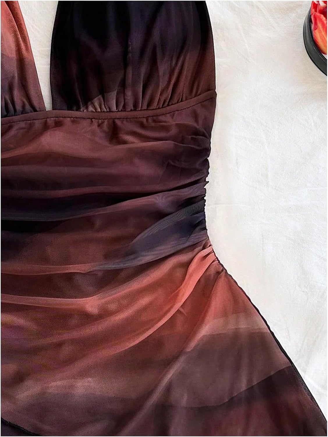 Verdusa Women's Plus Size Sexy Halter Mini Dress Summer Backless Cocktail Dresses Date Night Club Outfits - Image 2