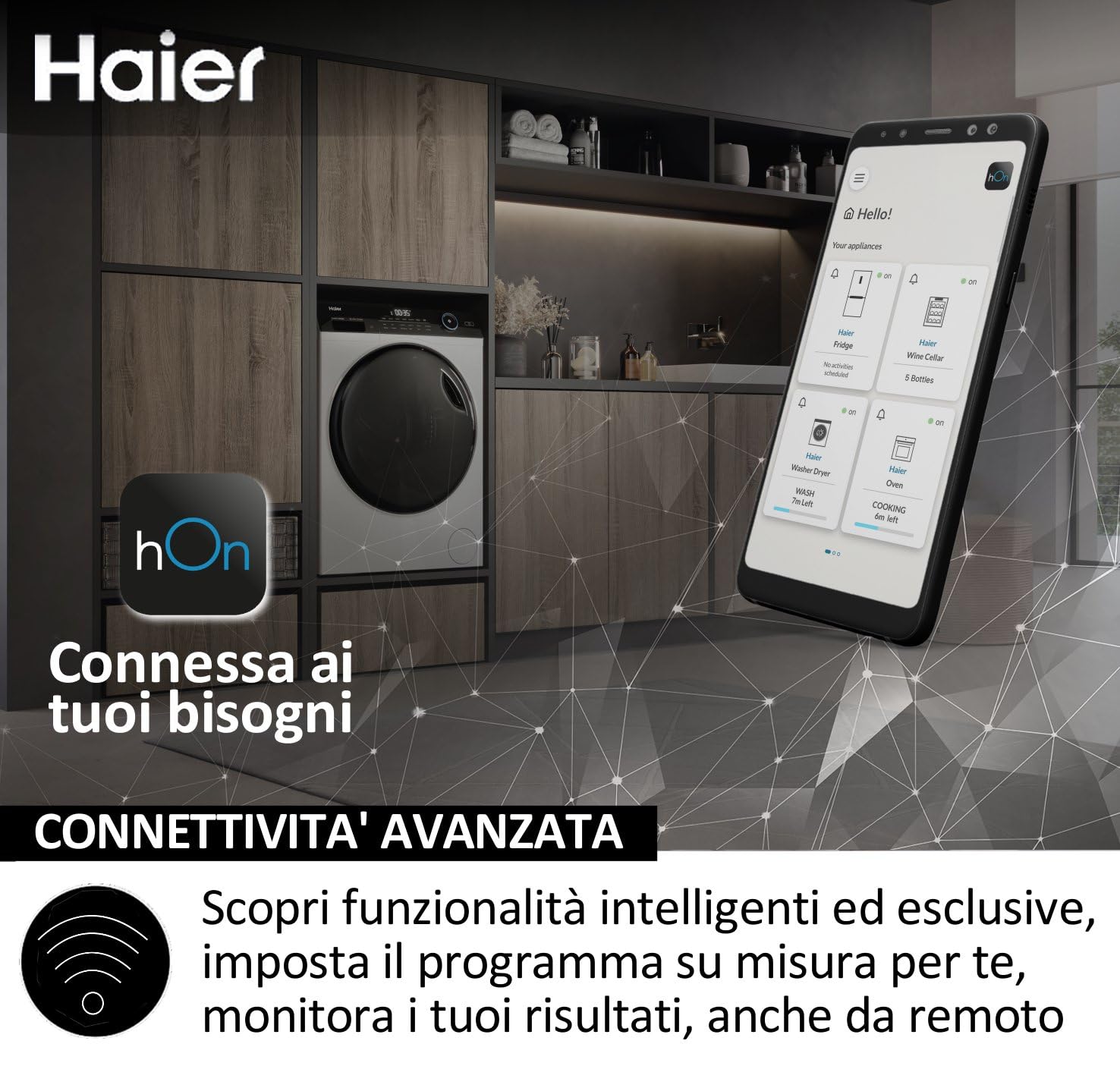 Haier I-Pro Serie 5 Asciugatrice 11 Kg, Libera Installazione, Carica Frontale, Classe C, 11 programmi, Partenza Programmabile, Vapore, AxLxP 85x59,6x65 Bianca - HD110-A3959E-IT