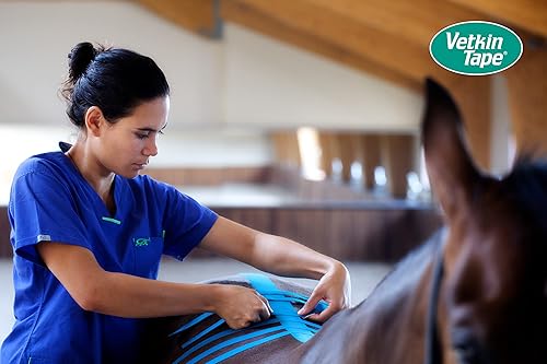 Miniatura 7 de Vetkin Caja de exhibición de cinta  Cinta de kinesiología equina y canina  Cinta de kinesiología para fines veterinarios  10 rollos sin cortar de