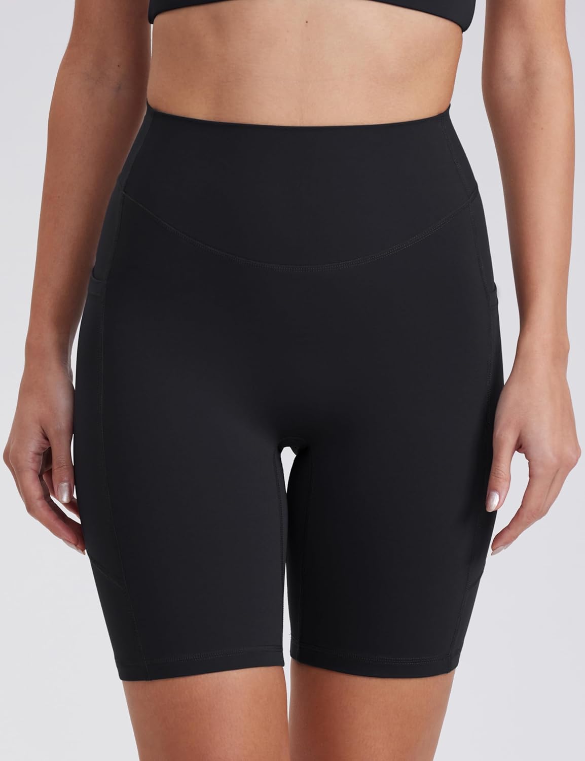 Biker Shorts Women with Pockets 4"/6"/8"/10" Spandex Workout Shorts Lightweight for Summer Cycling Running Yoga Gym