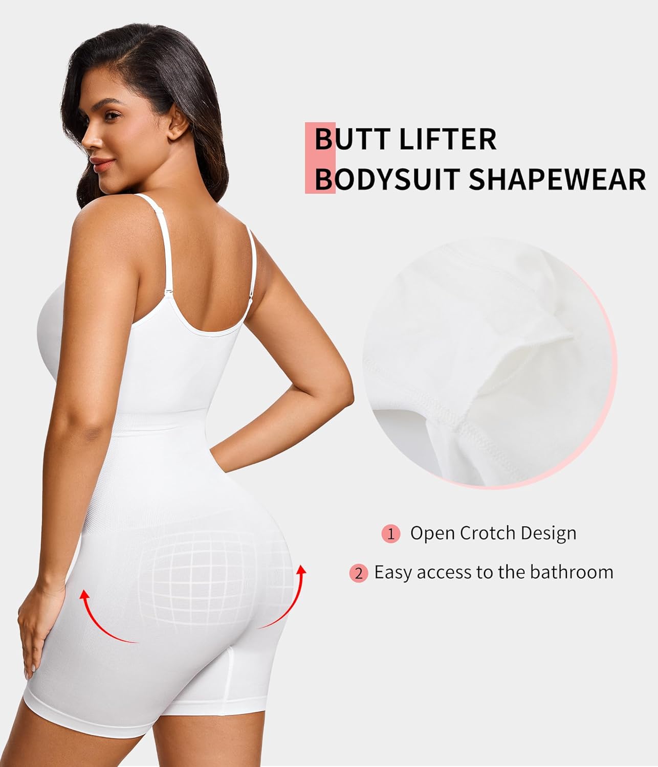 KUMAYES Shapewear Bodysuit for Women Tummy Control Seamless Butt Lifter Full Waist Body Shaper - Image 4