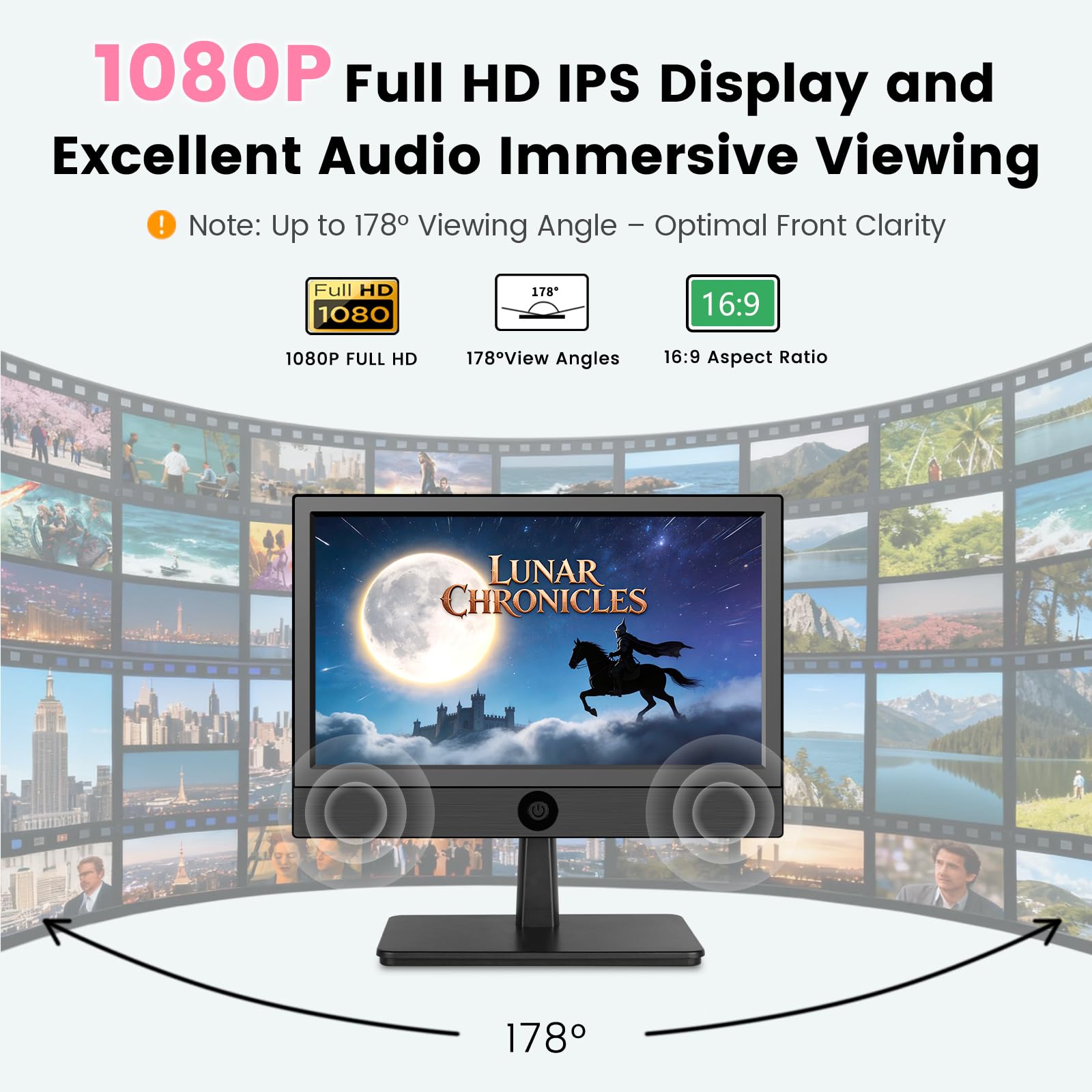 Amazon | 12.5インチ小型スマートテレビ、コンパクトFHDフラット