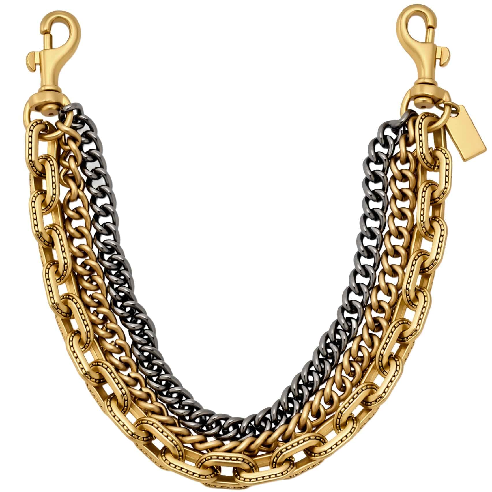 Tri Layered Gold Bag Chains for Handbags, Wallets&Jeans - Vintage Purse Charm Chain Gift for Women&Men