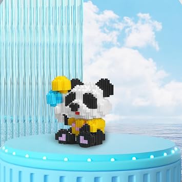 Larcele Micro Building Blocks Animal Set, DIY Mini 3D Building Toy Bricks,295 Dots KLJM-10 (Panda 5393)