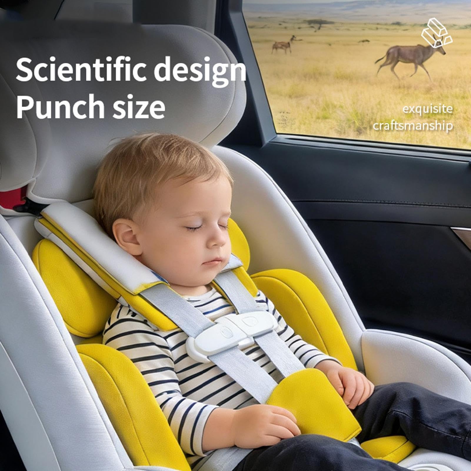 Anti Escape Car Seat Clip - Adjustable Universal Harness, Seat Belt Buckle, Child Protection Accessory, Kids Strollers High Chairs Schoolbags, Secure Travel and Everyday Use — view 4