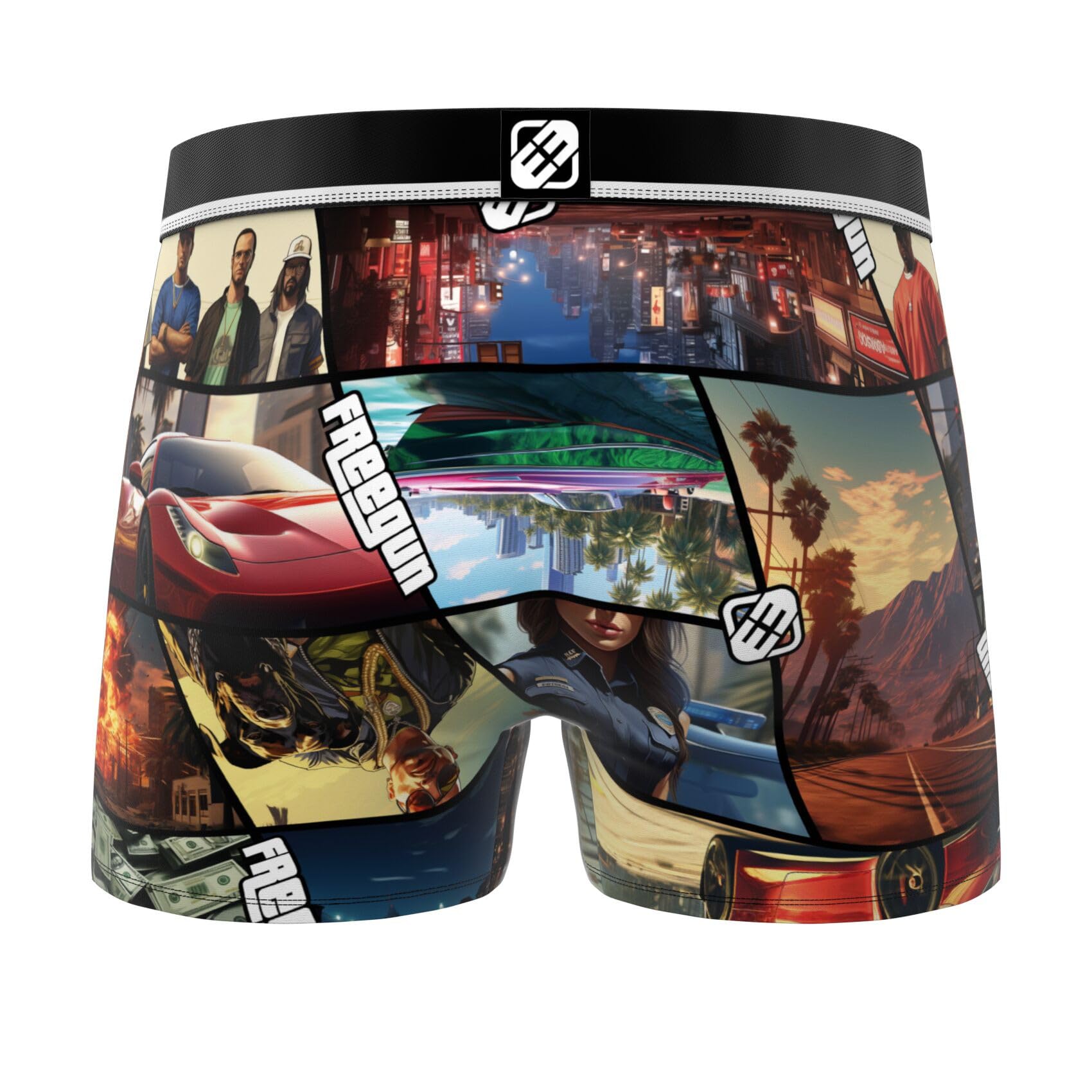 FREEGUN Boxer Enfant Sport Drift Racing, Caleçon Garçon (Lot de 3)