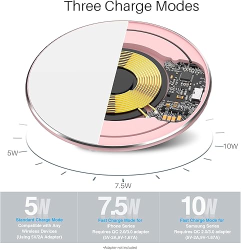 Miniatura 2 de TOZO Cargador inalámbrico antideslizante W1 2025 de 15 W, almohadilla de carga inalámbrica rápida compatible con iPhone 171616 Plus16 Pro Max