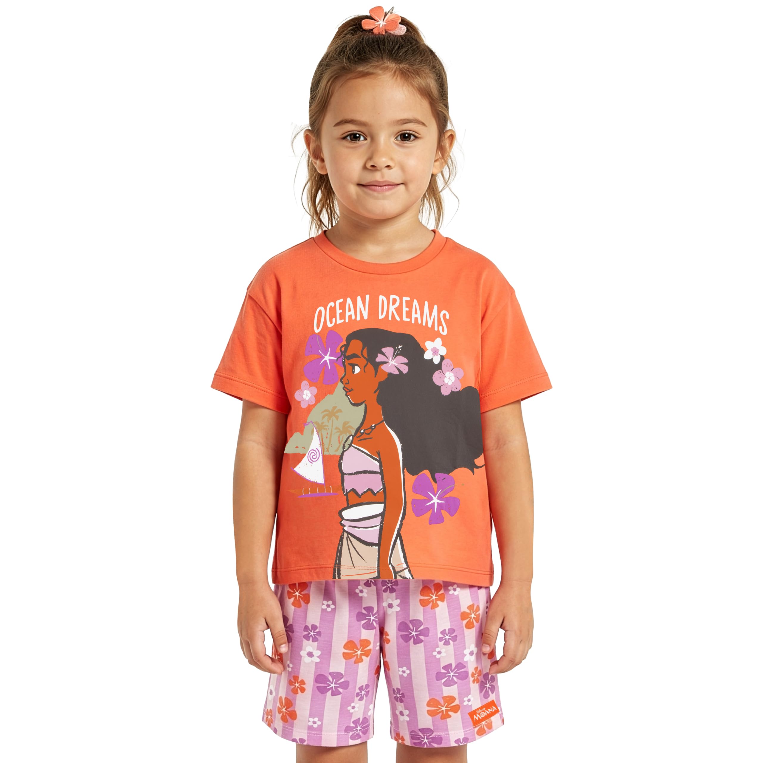 Disney Vaiana Pyjama Fille, Ocean Dreams Pyjama Enfant Fille, Pyjamas Short en Coton