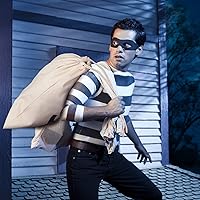 Vista 6 de Boao Bolsas de dinero extra grandes de 19.7 x 15.8 pulgadas, bolsa de lona con cordón y símbolo de dólar para recuerdo de juguete, fiesta temática