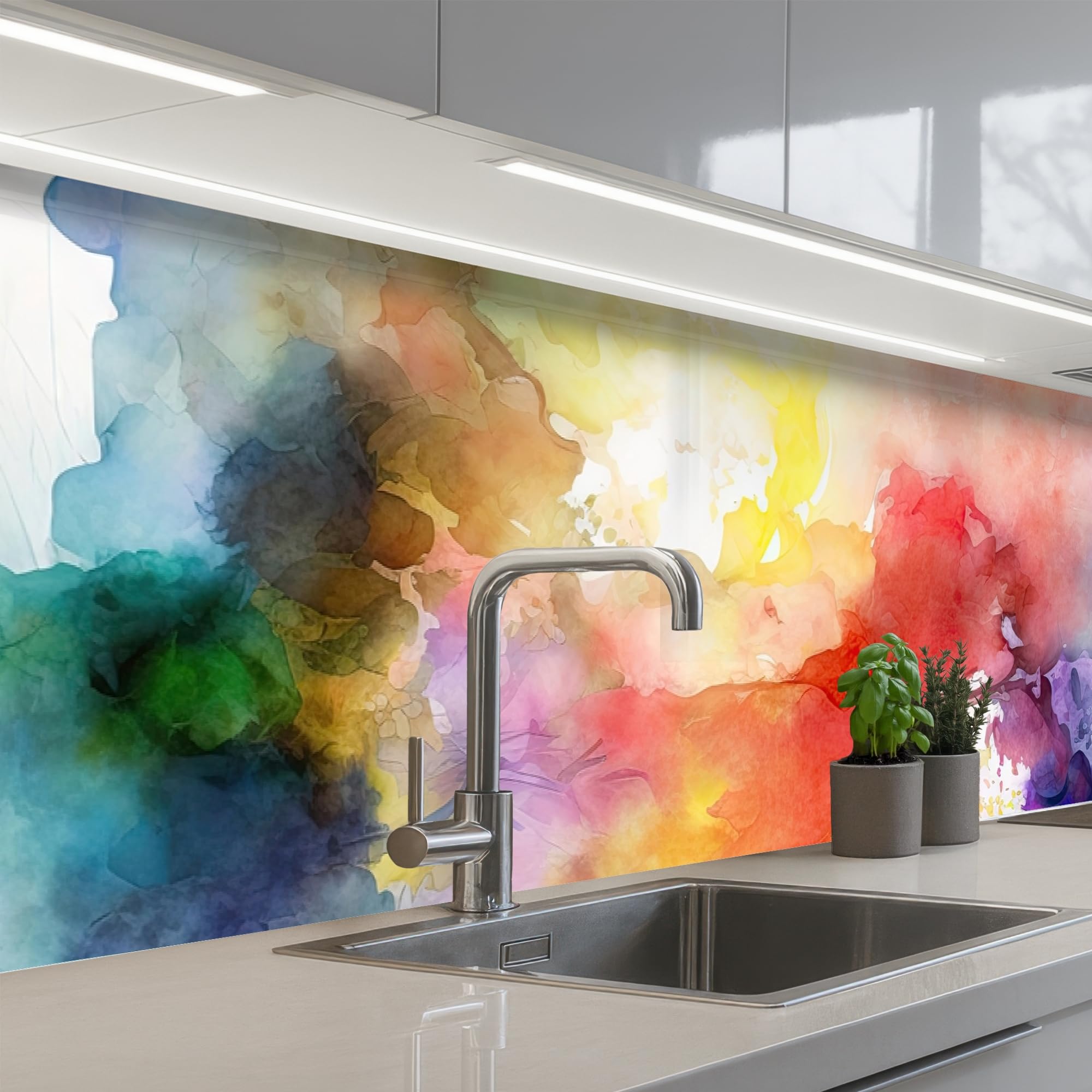 KitchenYeah© Splashback for Kitchen self-Adhesive Sink Splash Splatter