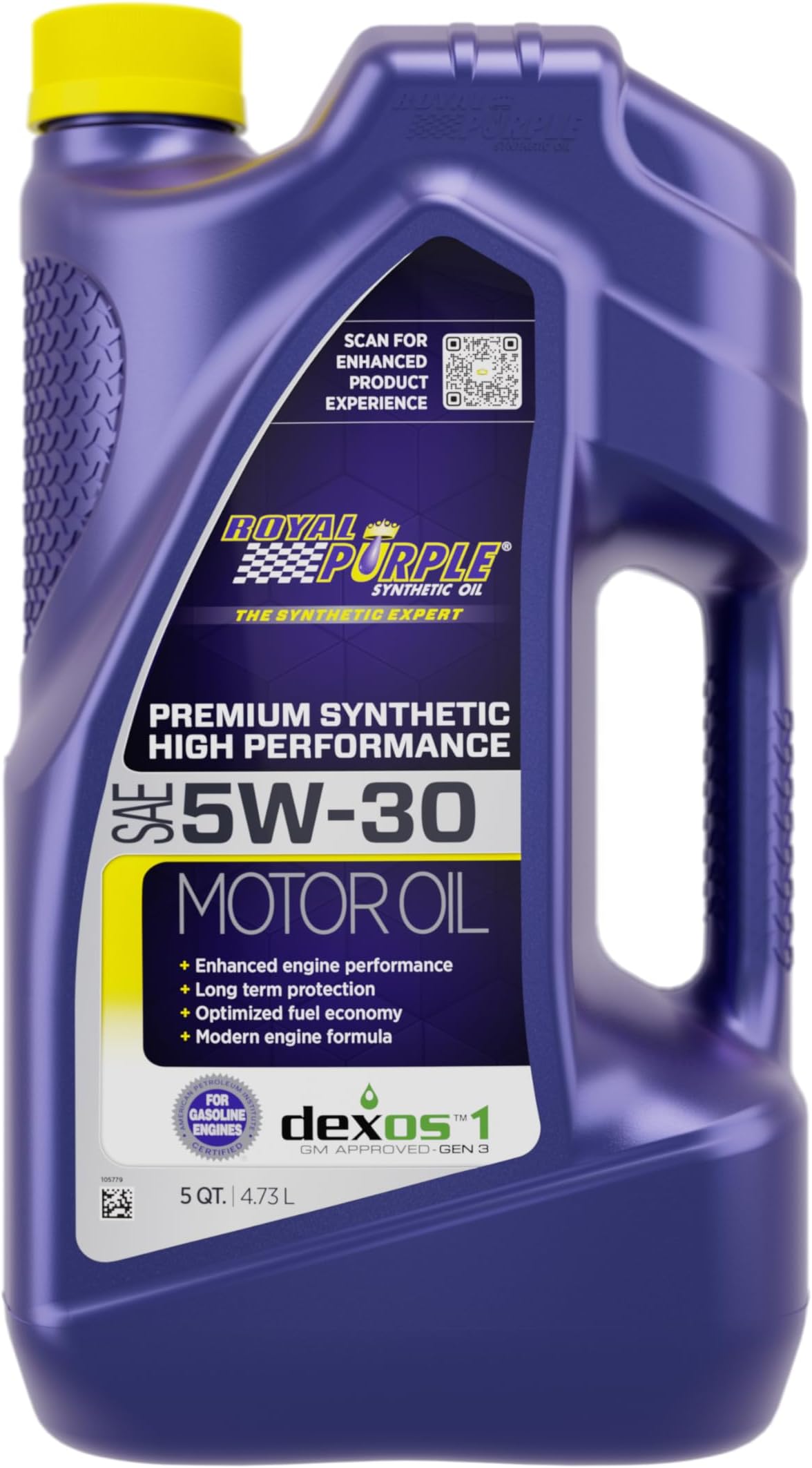 51530 API-Licensed SAE 5W-30 High Performance Synthetic Motor Oil - 5 qt., Model:ROY51530