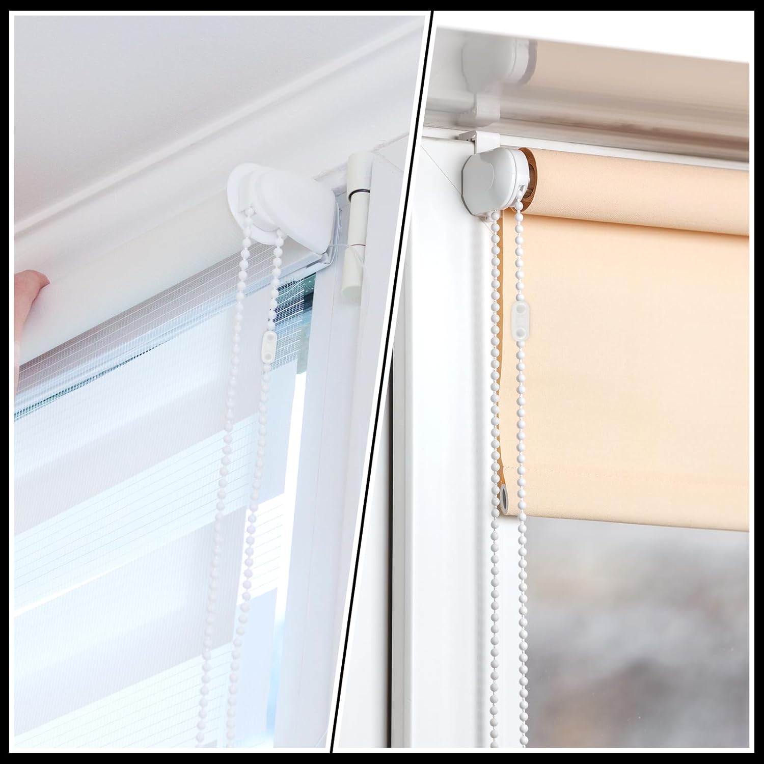 30PCS Ball Chain Connectors, Plastic Clear Bead Chain Connectors, Quick Link Chains for Vertical Roman Blind Blinds Parts, Window Blinds Parts